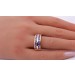 Tansanit Ring Silber vergoldet nat Tansanit Edelsteine 2.2ct
