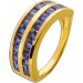 Tansanit Ring Silber vergoldet nat Tansanit Edelsteine 2.2ct