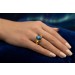Labradorit Ring Silber vergoldet nat Labradorit Edelstein 4.5ct