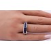 Saphir Memoire Ring Silber 925 nachtblaue Saphir Edelsteine 3ct
