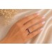 Rhodolit Memoire Ring Silber 925 nat Rhodolit Edelsteine 3ct