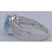 Blautopas Ring Silber 925 nat. Sky Blue Topas 1.75ct nat. Zirkone