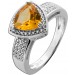 Citrin Ring Silber 925 nat. Citrin 1.32ct Natur Zirkone
