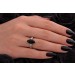 Onyx Ring Silber 925 Natur Onyx 2.14ct weiße nat. Topase