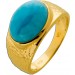 Larimar Ring Silber 925 vergoldet blauer Natur Larimar 7.5ct