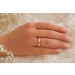 Brillant Ring Silber 925 vergoldet Lab Grown Diamanten 0.50ct