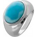 Larimar Ring Silber 925 blauer Natur Larimar Edelstein 10ct