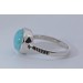 Larimar Ring Silber 925 nat Larimar 5ct nat schwarze Spinelle