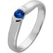 Tansanit Ring Silber 925 blauer nat Tansanit 0.25ct.