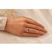 Tansanit Ring Silber 925 blauer nat Tansanit 0.25ct.