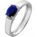 Saphir Ring Silber 925 nat blauer Saphir 1.15ct nat Topase 