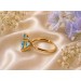 Blautopas Ring Silber vergoldet hellblauer nat Blautopas 6ct