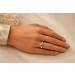 Tansanit Ring Silber 925 blauer nat Tansanit 0.50ct.
