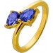 Tansanit Ring Silber vergoldet Nat. Tansanite 1.50ct