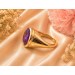 Amethyst Ring Silber vergoldet nat. afrikanischer Amethyst 7.8ct
