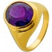 Amethyst Ring Silber vergoldet nat. afrikanischer Amethyst 7.8ct