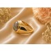 Labradorit Ring Silber 925 vergoldet gold grüner Natur Labradorit 9.7ct
