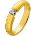 Solitärring Silber vergoldet Labor Diamant 0.25ct. Verlobungsring