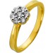 Brillant Ring Silber vergoldet Labor Diamanten 0.50ct
