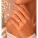 Brillant Ring Silber vergoldet Labor Diamanten 0.50ct
