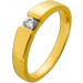Solitärring Silber vergoldet Labor Diamant 0.50ct. Verlobungsring