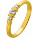 Diamant Ring Silber vergoldet Lab Grown Diamonds 0.30ct