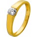 Diamant Ring Silber vergoldet Lab Grown Diamond 0.50ct