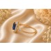 Saphir Ring Silber vergoldet nat. Saphir 0.8ct behandelt nat weisse Topase