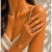 Saphir Ring Silber vergoldet nat. Saphir 0.8ct behandelt nat weisse Topase
