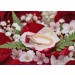 Rubin Ring Silber 925 vergoldet nat. Rubin behandelt 1.9ct nat weisse Topase