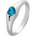 Blautopas Ring Silber 925 nat. Swiss Blue Topas 0.50ct