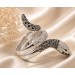 Schlangen Ring Silber 925 schwarze weisse Zirkonia Steine