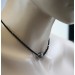 Facettierte schwarzer Spinell Edelstein Kette Collier Tahitiperle 10mm Silber Federringverschluss 925 38+7cm