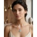 Blautopas Collier Silber 925 blauer Natur Edelstein