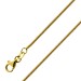 Schlangenkette Silber 925 Gelbgold vegoldet Durchmesser 1,4mm Halskette 