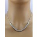 Blautopas Kette Silber 925 Edelstein 42cm 47cm