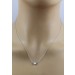 Herzkette Sterling Silber 925 weißes Zirkonia Ankerkette