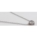 Herzkette Sterling Silber 925 weißes Zirkonia Ankerkette