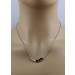 Bernstein Kette Sterling Silber 925 3 cherry rote Edelsteine 7mm