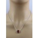Bernstein Kette Sterling Silber 925 cognac brauner Edelstein 11.8mm