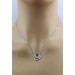 Ankerkette Anhänger Sterling Silber 925 weiße Zirkonia Steine