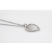 Topas Herzkette Silber 925 weißer Perlmutt 2.3ct weiße Edelsteine