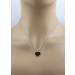 Onyx Herzkette Silber vergoldet schwarzer Edelstein 2.3ct weiße Topas Edelsteine