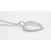 Perlmutt Herzkette Silber 925 weiße Topas Edelsteine