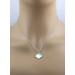Perlmutt Kette Silber 925 weißer Kleeblatt weiße Topas Edelsteine