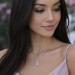 Amethyst Kette Silber 925 nat. Amethyst 0.29ct weiße nat. Zirkone