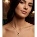 Diamant Kette Silber 18K vergoldet Labor Diamanten 0.10ct