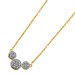 Ankekette Anhänger Silber 925 vergolddet Lab Grown Diamanten 0.20ct