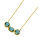 Blautopas Kette Silber 925 vergoldet Natur Sky Bluetopase 2.1ct