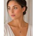 Rubin Kette Silber vergoldet nat Rubin behandelt 1.1ct nat Topase